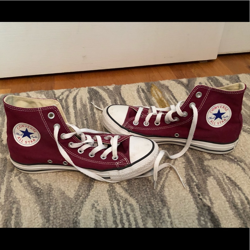Maroon Converse Sneakers